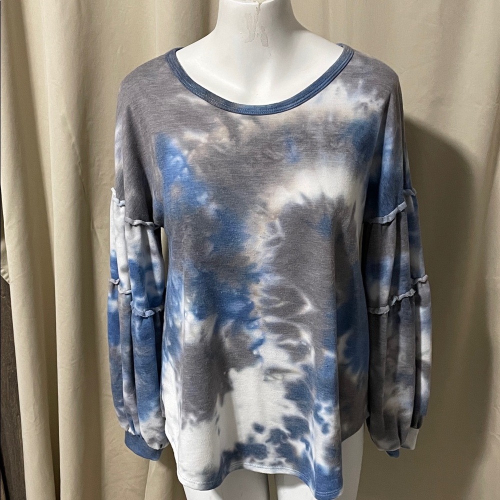 Tie-Dye Long Sleeve Women's Top